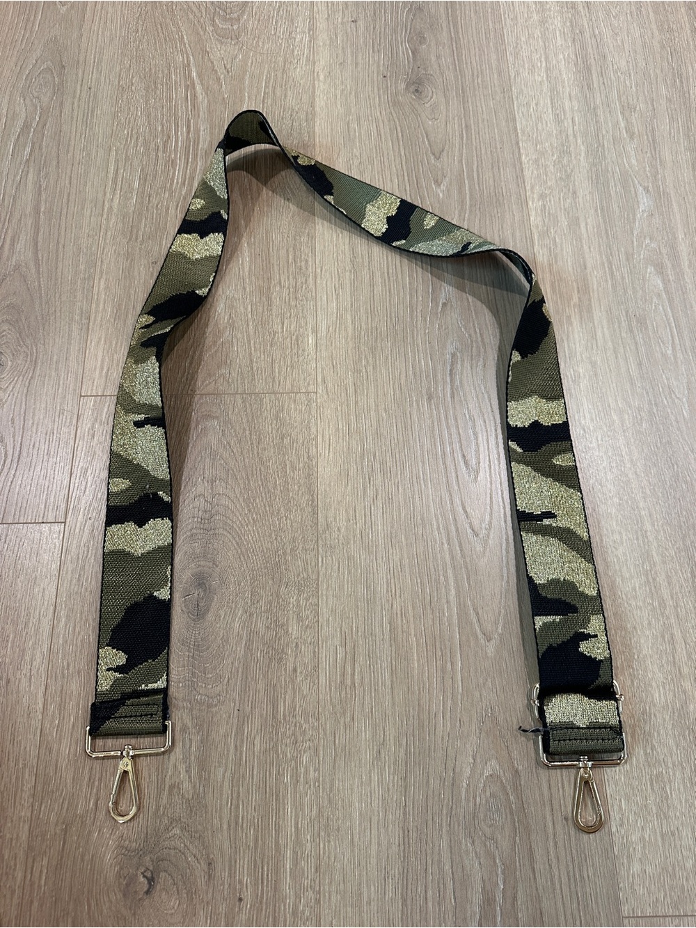 Camouflage Detachable Bag Strap - Olive Green/Black